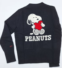 Carica l'immagine nel visualizzatore di Gallery, Sun 68 Cardigan Peanuts in lana e cashmere con tasche nero
