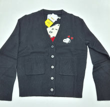 Carica l'immagine nel visualizzatore di Gallery, Sun 68 Cardigan Peanuts in lana e cashmere con tasche nero