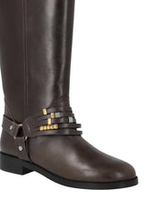 Carica l'immagine nel visualizzatore di Gallery, Pinko Stivali in Pelle con Dettagli Harness cheval