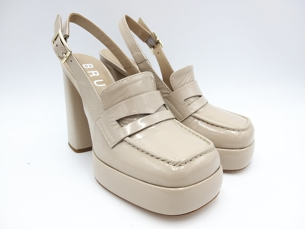 Bruglia mocassino slingback con tacco