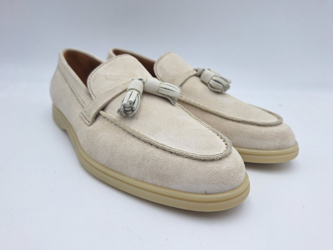 Berwick 1707 mocassini donna in suede fondo gomma con nappine