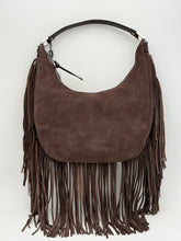 Carica l'immagine nel visualizzatore di Gallery, Rebelle Christy hobo in camoscio color wengé
