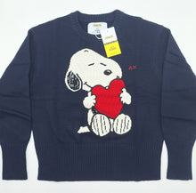 Carica l&#39;immagine nel visualizzatore di Gallery, Sun 68 Maglia Peanuts in misto lana jacquard navy blue
