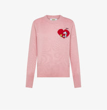Carica l&#39;immagine nel visualizzatore di Gallery, Sun 68 Maglia Peanuts in lana e cashmere con cuore rosa scuro
