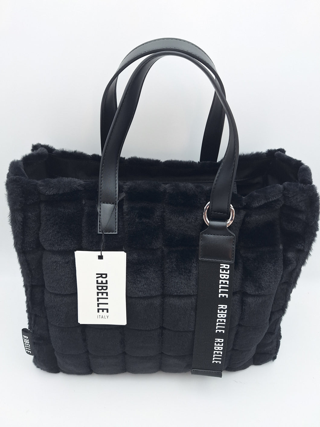 Rebelle borsa pelliccia nero