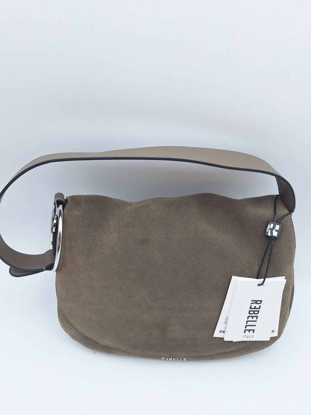 Rebelle borsa in pelle a tracolla fango