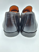 Carica l&#39;immagine nel visualizzatore di Gallery, Santoni Mocassino con doppia fibbia da uomo in pelle marrone
