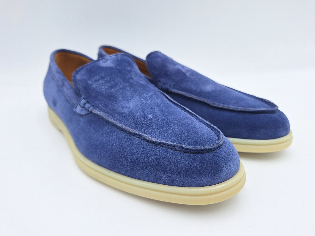 Berwick 1707 Mocassino in suede fondo gomma