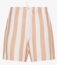 Carica l&#39;immagine nel visualizzatore di Gallery, Sun 68 shorts donna in lino a righe bianche e cammello
