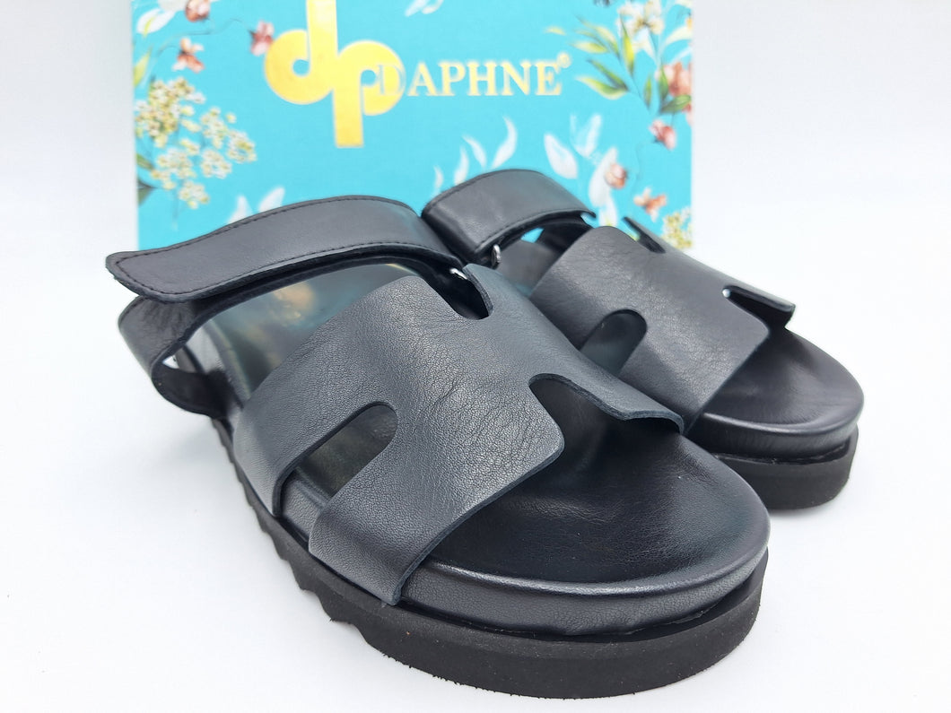 Daphne sandali donna in vitello color nero