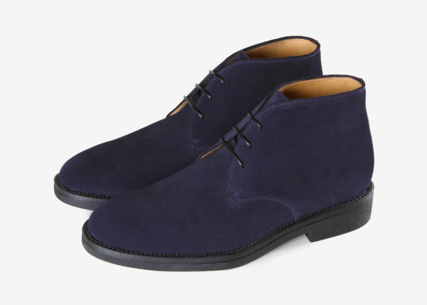 Barrett Parma 1917 polacchino in suede colore blue